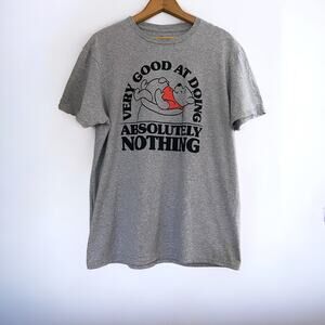 Disney Winnie the Pooh T-shirt Unisex Sz. Large Gray Graphic Tee Top New